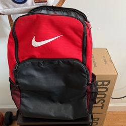 NIKE Brasilia XLarge Backpack 9.0, University Red/Black/White, Misc  
