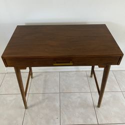 World Market Desk Wood w Gold Accents 