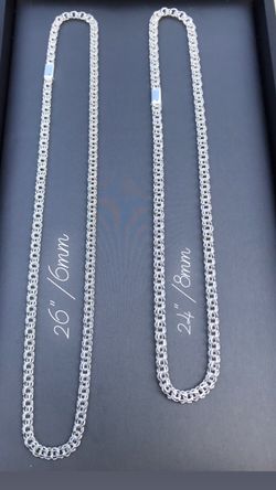 Cadenas de tejido chino en plata 925 / Silver Chino link chains