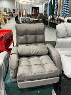 M-Adjustable Floor Chair Folding Lazy Gaming Sofa Chair with Pillow and Storage Bag  $45