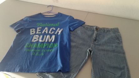 2 PC boys jean short set