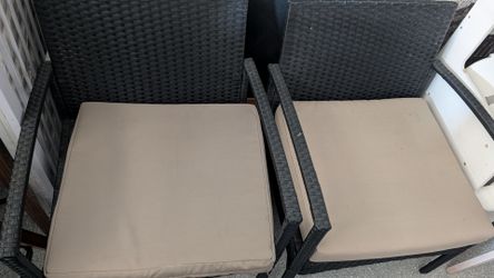 Outdoor Rattan Patio Chairs with Cushions