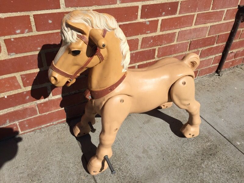 Vintage 1960's MARX TOYS Marvel The Mustang Ride On Galloping Riding Horse