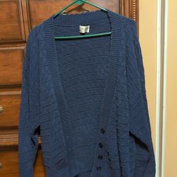 Colter Bay International Warm Cozy Blue Knit Women's Sweater