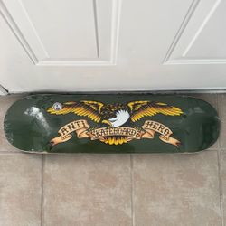 Anti hero Green Skateboard Deck 8.38x 32.25 WB: 14.5 (IN PACKAGE NEW)