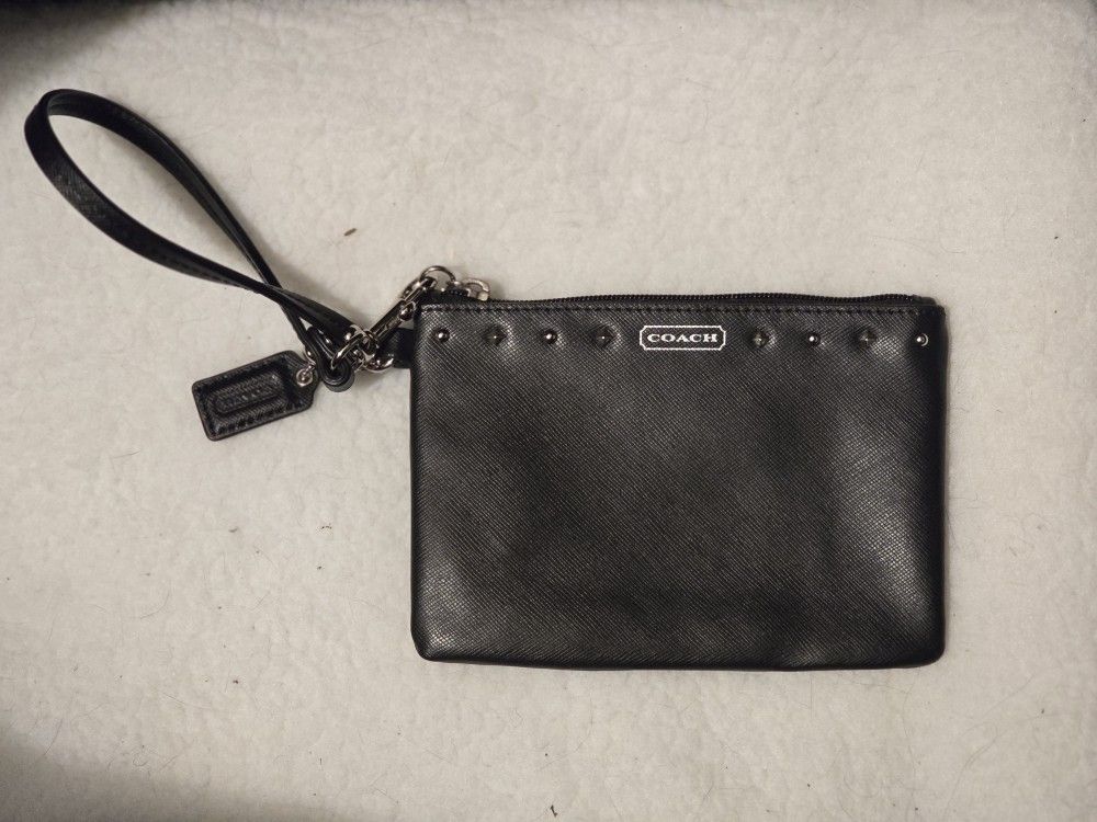 Small Black Wallet Wristlet Coach Bag Purse