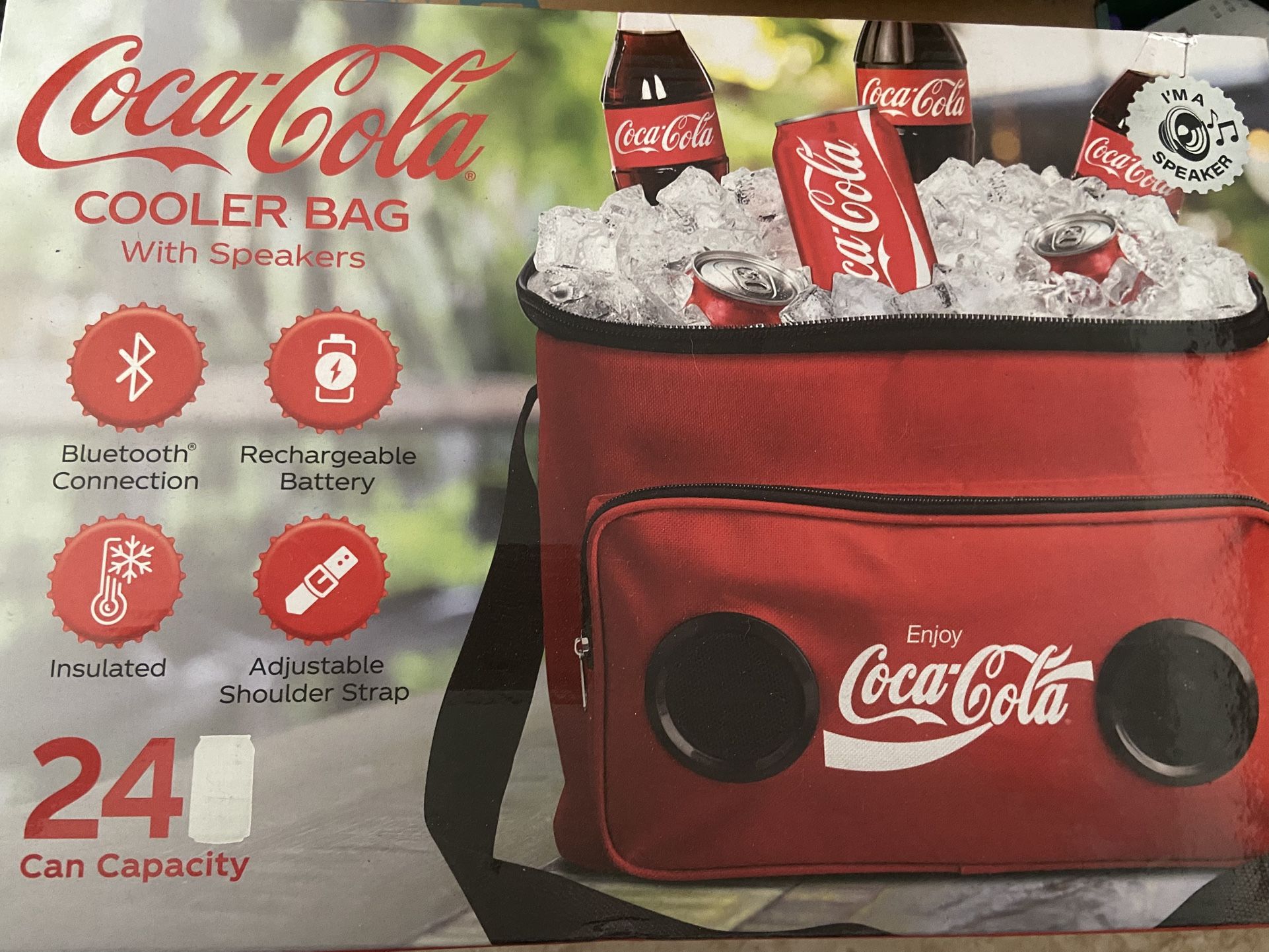 Coca-Cola Cooler Bag with Built in Bluetooth Speaker