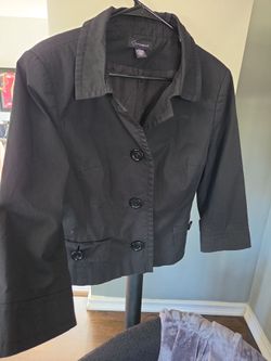 Context Black Button-Up Blazer Jacket