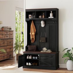 Hall Tree with Shoe Storage