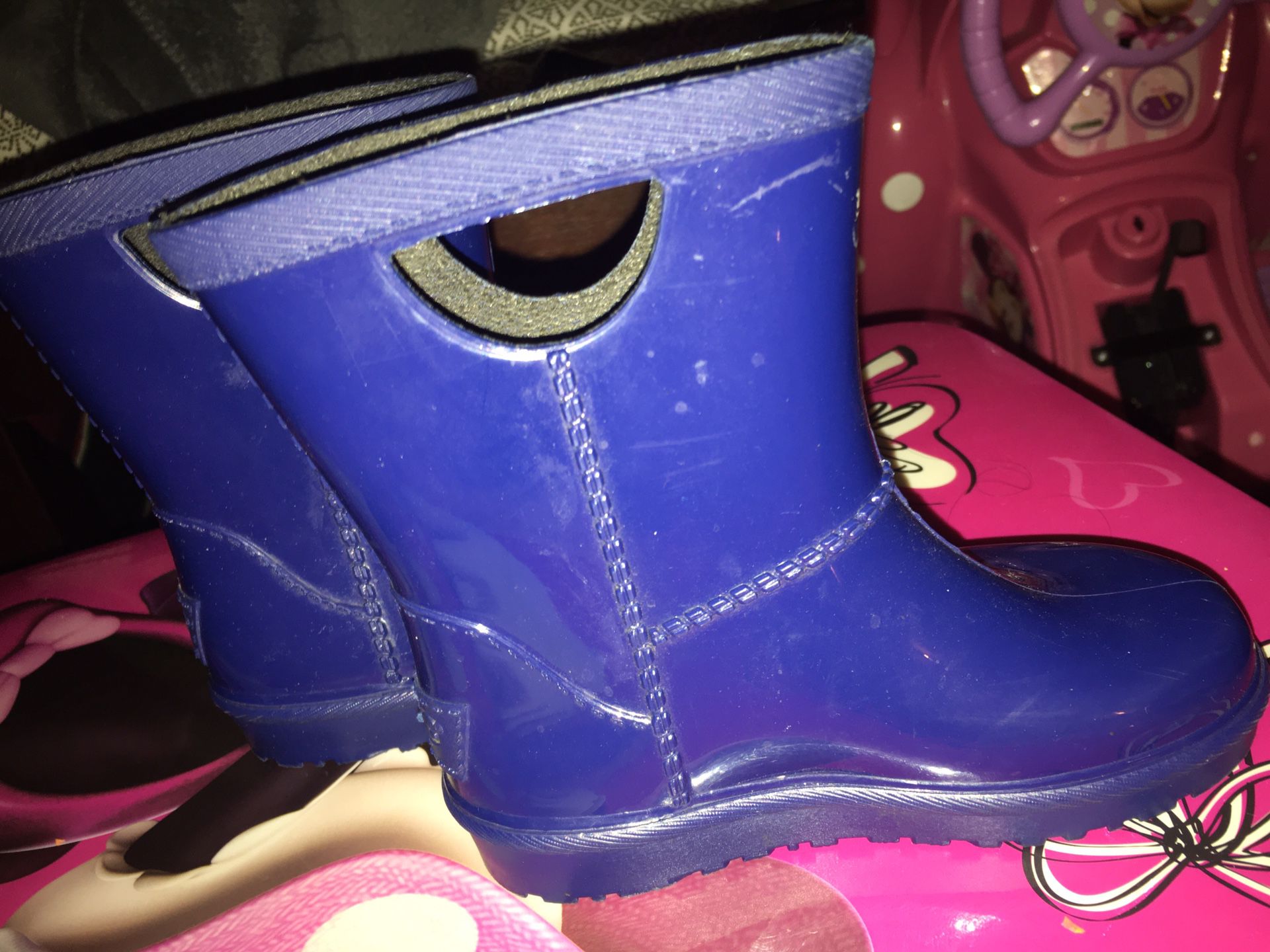 Toddler ugg blue rain boots size 7