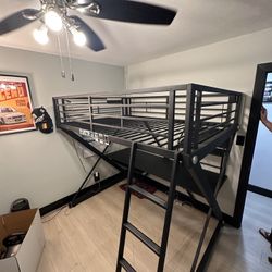 Bed Frame With Desk Under