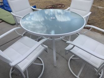 Set Patio 4 Swivel Chairs
