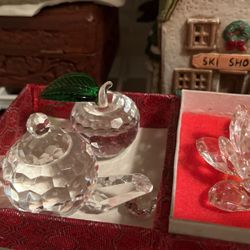 Crystal Tea Pot Apple And Lotus Flower