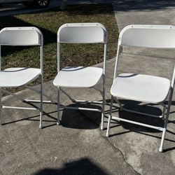 Set 3 Heavy Sturdy, Resin Folding Chairs Lknew