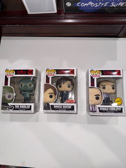 Funko Pop Batman Bundle Riddler Bruce Wayne Target Oswald Cobblepot Chase
