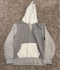 Grey & White Polo Ralph Lauren Hoodie, Small