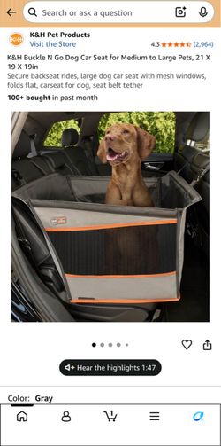 K&H Buckle N Go Large Dog Car Seat