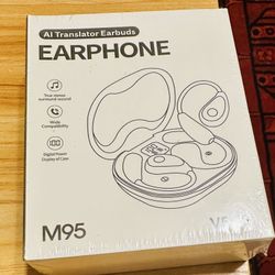 AI Language Translator Earbuds TWS True Wireless M95 🎁 