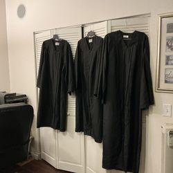 Three new graduation black Gawn 63” size L and 5’8” size M for both gender $20 each