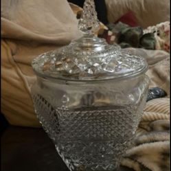 1950s Glass Cookie Jar 