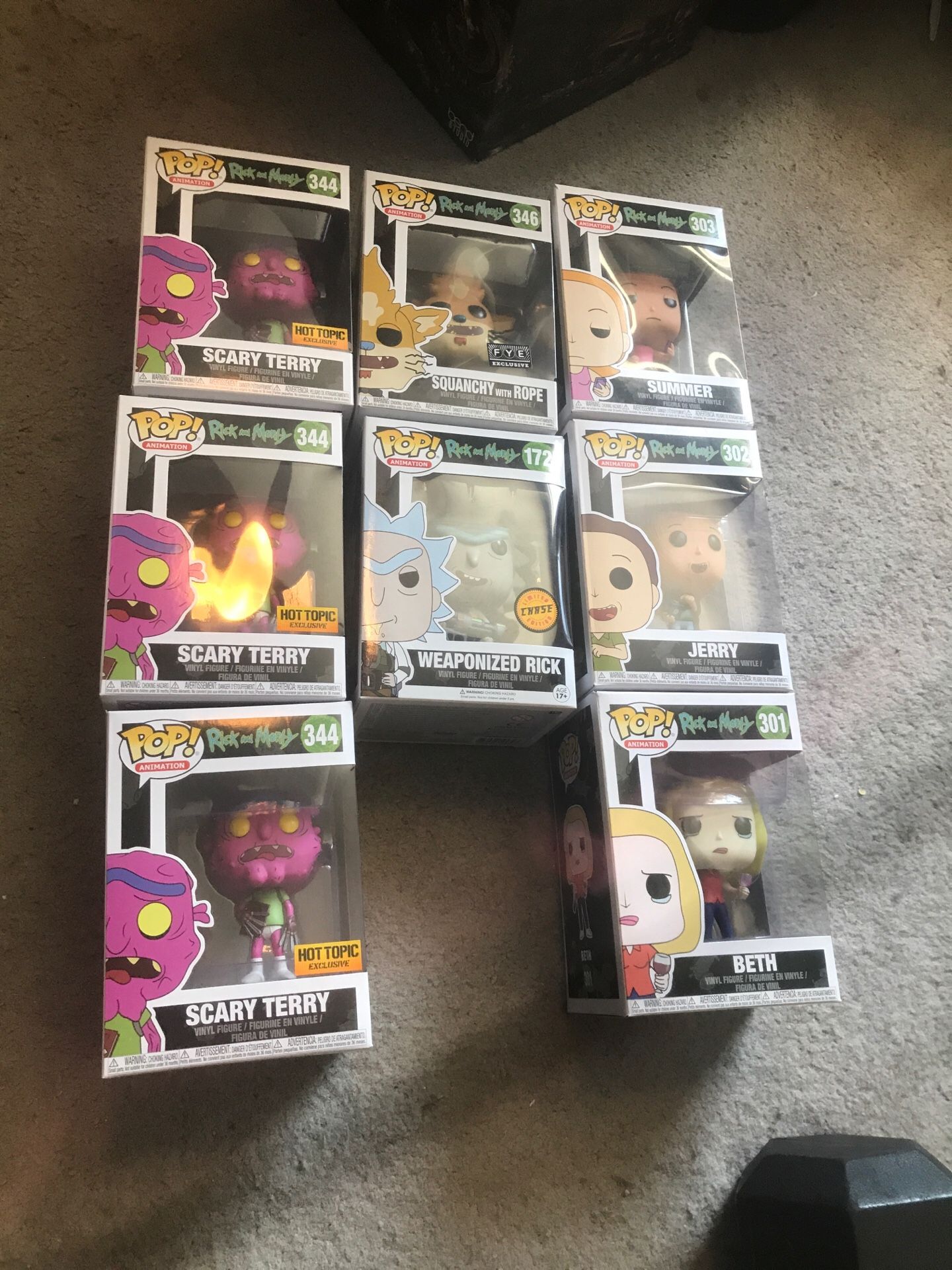 Rick and morty chase and exclusive Funko pops bundle