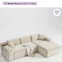 108” cloud modular sofa (beige)