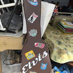 Elvis Guitar Case Filled With Elvis VHS 