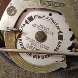 Vintage Sears Craftsman 7 1/2 Electric Hand Saw Model #(contact info removed)2 Works Great 