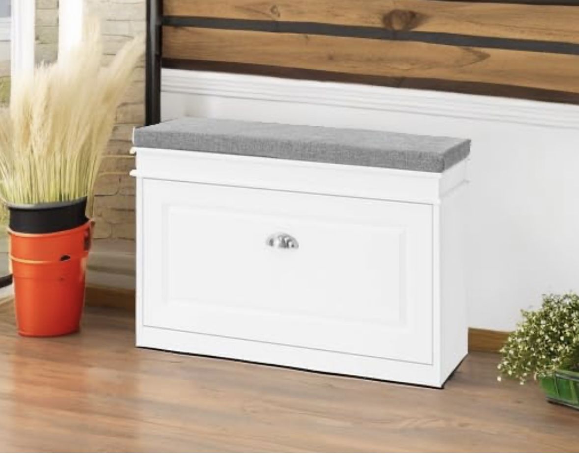 Shoe Storage Bench With Cushion