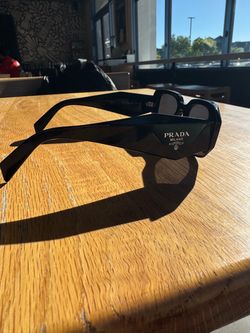 Authentic Prada Sunglasses – Black Rectangular (PRADA MILANO Logo)