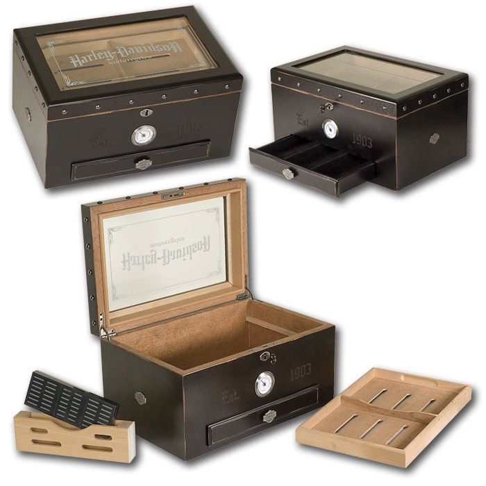 HARLEY-DAVIDSON HUMIDOR CUSTOM (BRAND NEW IN BOX)
