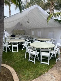 Canopy chairs tables
