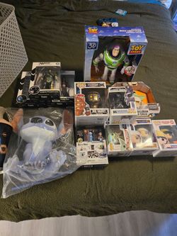 Lot Collectable toys and popcorn buckets