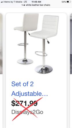 White high bar chairs (2)