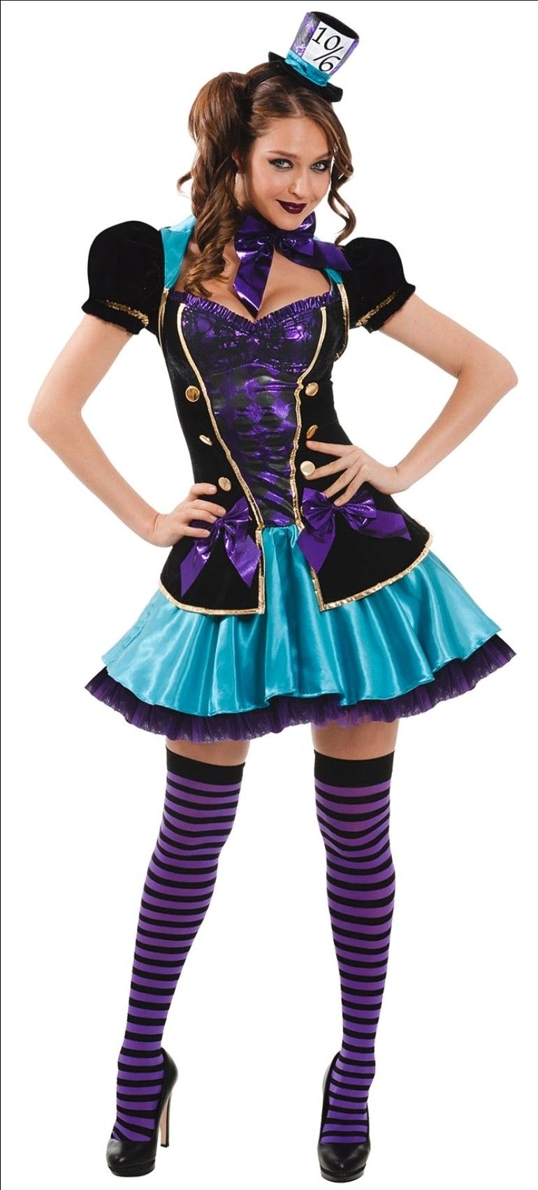 Mad Hatter Halloween Dress Costume Alice in Wonderland
