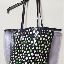 Vera Bradley Clear Colorful Tote Bag Lucky Dots