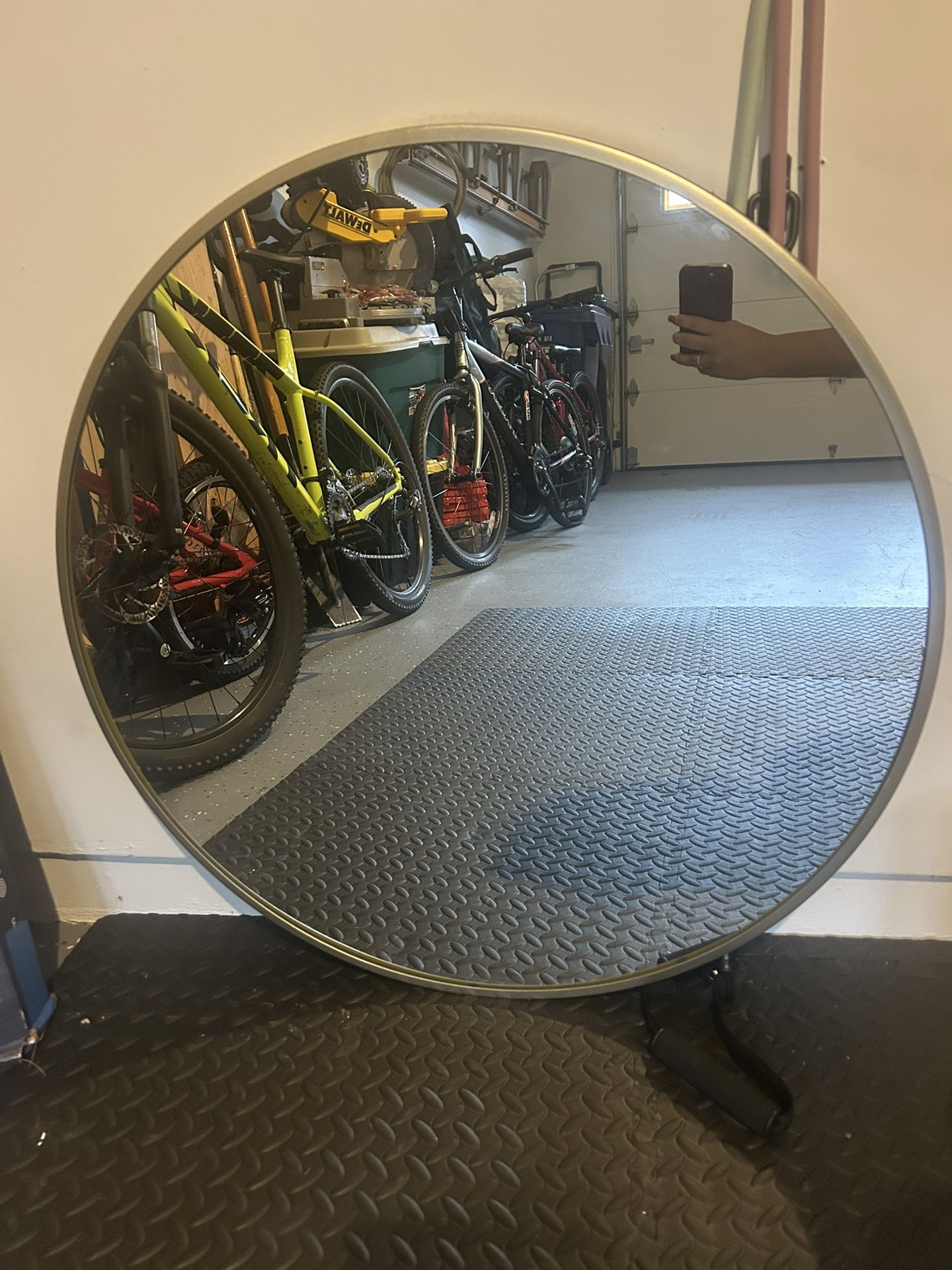 New 30" Silver round mirror