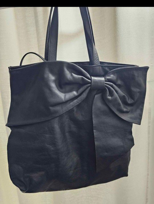 Big Tote Leather Bag with inner pocket