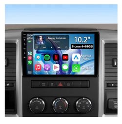 10.2" Android 13 Stereo for 09-12 Dodge Ram, Wireless CarPlay/AA