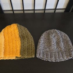 Winter hats Various includes 3 handmade crochet, knit, fleece, and 1 Old Navy $10 Each
