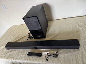 Sony HT-CT290 Slim sound bar with wireless subwoofer with Bluetooth  Remote and Optical cable in good working condition