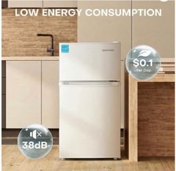 Mini fridge with freezer double door small fridge new