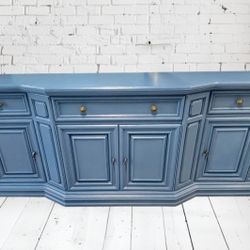Custom painted Buffet/sideboard/TV console, solid wood piece