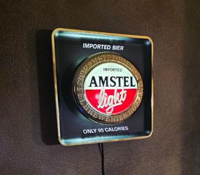 Vintage Beer Sign  AMSTEL LIGHT  works great