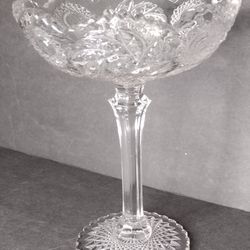 Westmoreland Paddle Wheel Compote  Candy Clear Glass  Antique 1906

