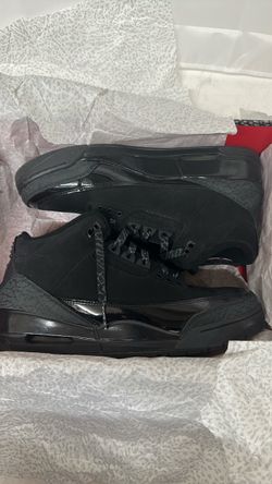Air Jordan 3 Triple Black Sneakers#50954