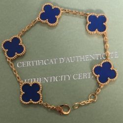 Van Cleef & Arpels 18K Gold 5 Motif Bracelet