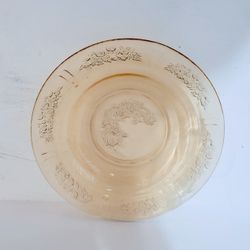 VINTAGE: Amber/Federal Glass/ Depression/plate/Bowl.