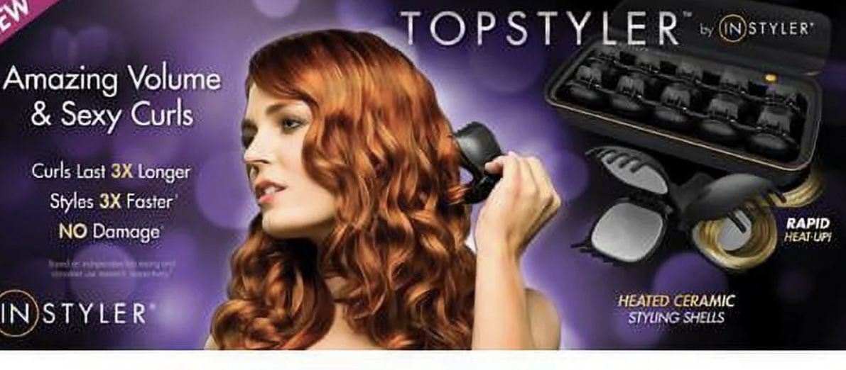 InStyler Heated Ceramic Styling Shells Hair Curlers with Case