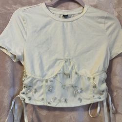 Cute Cropped Shirt (corset Sides)